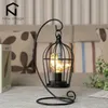 Ljusstakar vintage fågelscage bordslampa hängande lykta ljusstak metall ihåliga lyktor tealight hängande lyktor bröllop hem dekor yq240116