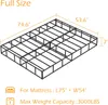 Maenizi 7 Inch Full Size Box Spring, Heavy Duty Metal Box Spring Bed Base with Fabric Cover, Mattress Foundation, Easy Assembly, Noise Free, Black