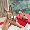 2024 New bow Tie Dress shoes Designer Sandals Fashion Rhinestone bow splice patent leather Slingback Shoes High heeled sandals Top quality designer shoes for women