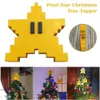 Nouvelles bannières banderoles confettis drôles pour sapin de Noël en forme d'étoile pour Noël, pendentif étoile de mer, décoration d'arbre de Noël, décoration de fête à la maison, décor de pixels 3D DIY