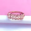 Cluster Ringen 585 Paars Vergulde 14K Rose Dubbellaags Koperen Munten Voor Vrouwen Aanpasbare Chinese Stijl Creatieve Bruiloft Sieraden