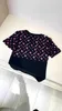 Brand Women T Shirt Luksusowe modne haftowane logo krótkie rękawy Dno Wysoka jakość damska ubrania Górna ubranie 16 stycznia