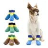 Hundekleidung Anti -Schlupf -Socken wasserdichte Gummischuhe Winter warme Katzenhunde Strümpfe Stiefel für kleine mittelschützende Tierzubehör