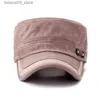 Ball Caps Mens Army Cap Regultable Army Washed Hat Classic Condyka Kadet Wojskowy Cap Cap Womens Baseball Cap Gorra Q240116