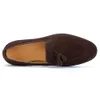 Men Soft Moccasin Driving Suede Genuine Leather Boat Fancy Comfortable Slip on Casual Loafer Shoes Flats 240116