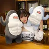 40 cm carino elaborato squalo peluche giocattoli farciti signor muscolo animale cuscino placare cuscino bambola regali per bambini bambini ragazze 240115