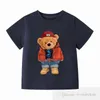 Camiseta de algodón para niños y niñas, camisetas de manga corta con estampado de dibujos animados, tops informales para niños, ropa S1039 2024