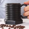 Kaffekrukor spiralformad keramisk kopp gåva frukost mjölk dryck hemmakontor herr te muggar kaffe mugg