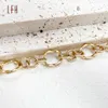 LFH Hiphop Saoedische gouden sieraden verpandbare groothandel bulk link O-vorm geometrische gouden echte ketting bedelarmband