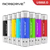 Clés USB Microdrive clé USB OTG lecteur haute vitesse 128GB 64GB 32GB stockage externe double Application clé Micro USB