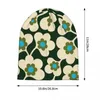 Berets Green White Flowers Orla Kiely Bonnet Hats Knit Hat Casual Street Skullies Beanies Men's Women's Warm Dual-use Caps