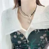 Gioielli di Fashion Channel Nuova piccola catena profumata di osso di serpente geometrico gancio per l'acqua fiore C collana hip hop nera da donna della famiglia