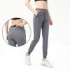 lu Frauen Männer Yoga Neunte Hosen Laufen Fitness Jogger Weiche Hohe Taille Elastische Damen Jogging Hosen 4 Farben 62321