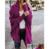 Mulheres Knits Tees Womens Knits Tees Wepbel Wrap Cardigan Sweater Kimono Batwing Malha Slouchy Oversized Drop Delivery Vestuário Wom Dhcbh