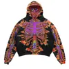 Männer Hoodies Sweatshirts 2023 Neue Europäische und Amerikanische Männer Casual Pullover Street Fashion Marke YK2 Schädel 3D Digital Druck Paar mit kapuzeephemeralew