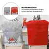Capas de cadeira Natal Jantar Slipcovers Gnome Padrão Porta Maçaneta para Ornamentos Conjunto Xmas Indoor Decor Party
