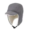 Bérets 2024 Connectyle hommes femmes doux polaire chaud chapeaux d'hiver Sherpa doublé avec visière coupe-vent oreillette neige ski crâne casquette