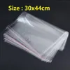 Cały 100pc przezroczysty przezroczysty, duża, duża plastikowa torba 30x44cm samoprzylepna uszczelka plastikowa Poly Bag Toys Odzież Opakowanie Opp242G