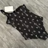 Um ombro roupa de banho carta completa maiô cintura alta designer bodysuits roupas de praia uma peça