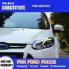 Ford Focus LED far için 12-14 Yüksek Beam Göz Projektör Lens Kafa Lambası Otomatik Parçaları Gündüz Çalışan Işık Salonu Dönüş sinyali