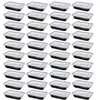 Dinnerware 50 Pcs Disposable Containers Lunch Box Plastic Pp Packaging Boxes Takeaway