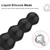 Giocattolo del sesso Massaggiatore Ikoky Silicone liquido 5 perle Grandi dildi Tappi anali Forte ventosa Masturbatore maschile femminile Butt Plug Giocattoli per donne Uomini