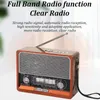 Radio Retro FM/AM/SW Radio Portable Full Band Radio Odbiornik Outdoor Bluetooth Głośnik MP3 z Torch Tfcard/USB/Aux Slot