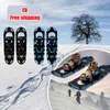 Snow Shoeing Anti-Slip Shoes Ice Snow Grips Wholesale Custom CE all terrain Funwinter Snow Walk Traction Cleats ratchet binding black snow shoes for men kids