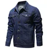 Maat S5XL Lente en Herfst Stijl Boutique Puur Katoen Mode Blauw Zwart Heren Casual Denim Jas Slanke Cowboy Jas 240115