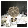 Party Decoration Fashion Crystal Flower Vase Craft For Home Wedding Gift Drop Delivery Garden Festive Supplies Event Dhg1X