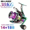 BILLINGS SK 1000-6000 série 5.0 1/4.7 1 rapport de vitesse 22LB Max glisser CNC métal RockerSpinning moulinet de pêche pour eau douce salée 240116