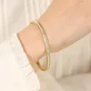 Charm Bracelets Exquisite Shiny Zircon Trendy Silvery Golden Rose Gold Pave CZ Bangle For Women Girl Classical Stary Sky Jewelry