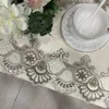 Table Cloth 2pcs Bedside Table Cloth Rectangle Europe Coffee Embroidered Lace Shopbox Tablecloth Table Cover Micro Wave Oven Dust Covervaiduryd