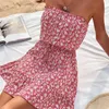 Vestidos casuais vestido sem alças para mulheres verão praia vestido de verão t