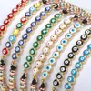 Bracelets 6Pcs Dainty Gold Plated Rainbow Enamel mini eyes Adjustable Chain Slide bracelet Jewelry