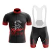 Skullmönster Cykeltröja Set Summer Short Sleeve Cycling Clothing Mtb Bike Uniform Maillot Ropa Ciclismo Mens Bicycle Wear 240116