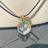 Collane con ciondolo Regalo di gioielli di guarigione energetica con catena di quarzo in cristallo colorato naturale
