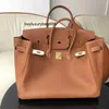 Genuine Leather Handbag Ber Kin Leather Soft Togo Leather Women Serial Inner Right Side High Cost Effective Cross Body Versatile Uses