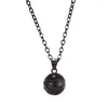 Pendentif Colliers Collare Basketball En Acier Inoxydable Or/Noir Couleur Boule Collier Femmes Sport Gym Pendentifs Hommes Bijoux P091