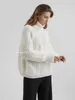 Женские свитера 030, пуловер, однотонный, свободный, повседневный, женский осенне-зимний женский толстый свитер с воротником в европейском и американском стиле