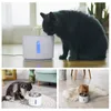 Distributeur d'eau LED pour animaux de compagnie, fontaine pour chat, filtre à charbon actif automatique, bols à boissons électriques pour chiens, fournitures fraîches 240116