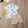 Kleidungssets Kleinkind Baby Boy Kleidung Outfit Kokospalme Druck Hemd Tops Kurze Hosen Set Kid Sommer Party