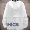 Summer UV Protection White Skin Coats Men Fashion Letter Print Hooded Casual Thin Jackets Big Size 8XL 9XL 240115