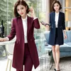 Women's Two Piece Pants Elegant Long Blazer Suits Women Double Breasted 2 Set Business Work Uniform Office Lady Pantsuits Female 2024 XL