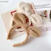 Headbands Cute and playful hair accessories for women include an internet celebrity hairpin plush rabbit ear headband a high skull headba YQ240116