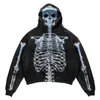 Men's Hoodies Sweatshirts 2023 New European and American Men Casual Sweater Street Fashion Brand YK2 Skull 3D Digital Print Couple Hoodedephemeralew