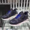 En yüksek kaliteli scarpe plein erkekler orijinal dantel up kalın mat deri renk eşleşen sıradan ayakkabılar yamalı örgü nefes alabilen spor babalar