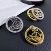 Designer Jewelry Planet Saturn Earring High Quality Brass Gold Color Women's ear studies E690