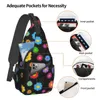 Sacs Duffel Classic Kidcore Flowers Chest Bag Trendy Portable pour Office Cross Multi-Style