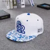 Ball Caps 2023 Geborduurde Letter SR Baseball Cap Mannen Hip Hop Cap Dames Buitensporten Casual Platte Rand Hoed Verstelbare Biker Hoed Q240116